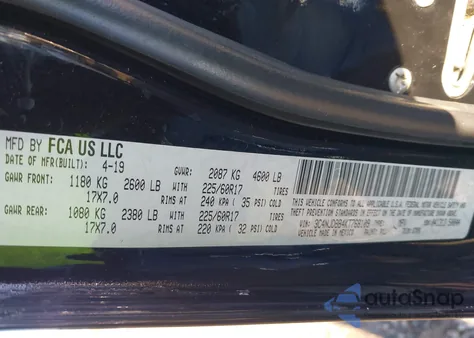 2019 Jeep Compass Latitude 4X4 из США, поврежденный, VIN 3C4NJDBB4KT768109